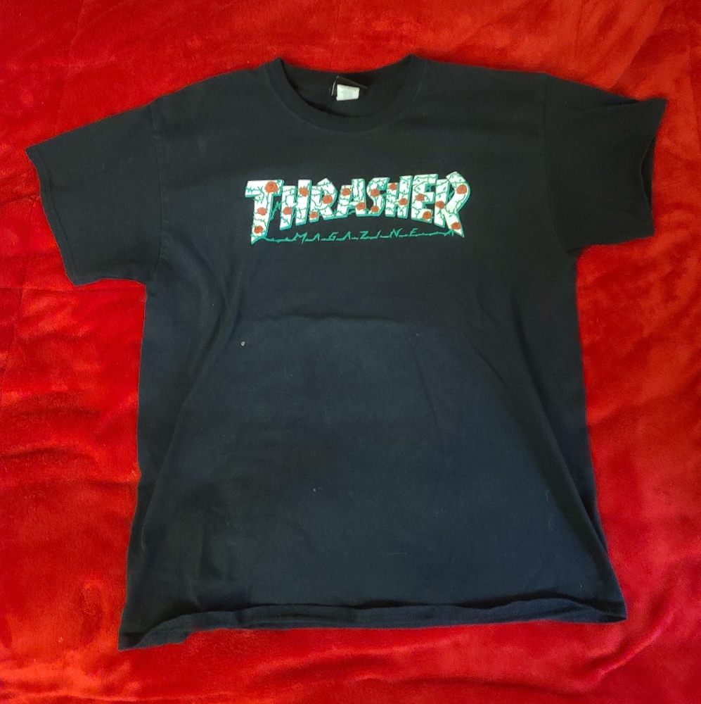 THRASHER ROSE LOGO MEN T SHIRT MEDIUM (M)